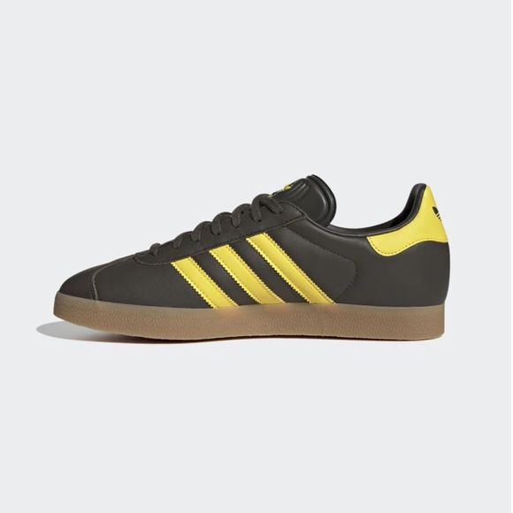 MEN'S Adidas Gazelle Shadow Olive Impact  Shoes Yellow HQ9873 - Picture 4 of 9